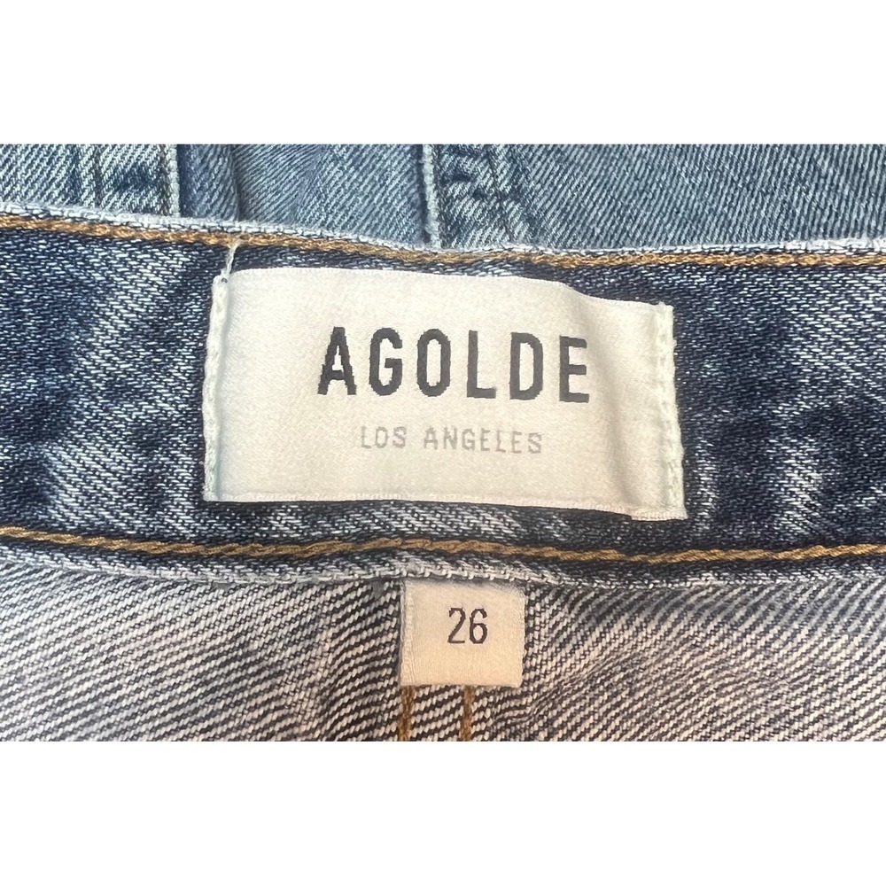 AGOLDE High Waisted Cut Off Jeans, Size 26 - Picture 6 of 6
